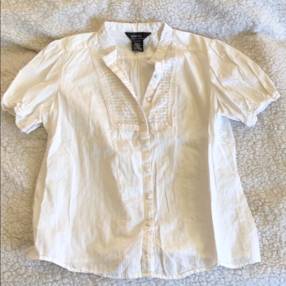 White blouse with buttons